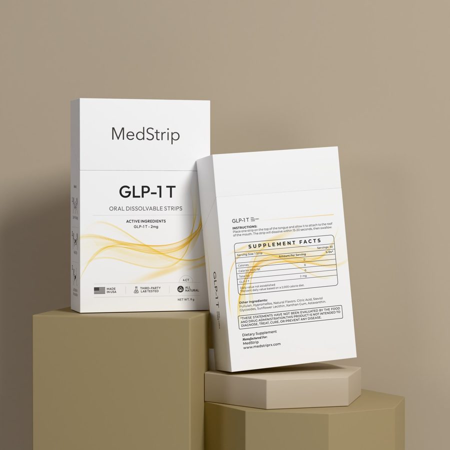 MedStrip GLP-1T oral dissolvable strip box